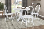 ZUN White Finish Side Chairs Set of 2, Farmhouse Style Wooden Furniture Casual Dining Kitchen B011P239557