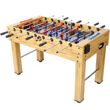 ZUN 54-Inch Hurricane Foosball Table for Family Game Rooms with Light Cherry Finish, Analog Scoring and W465P164158