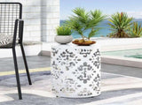 Outdoor Metal end Table -Large 73605.00WHI