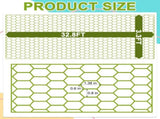 Chicken Wire Mesh Roll 3.3ft x 32.8ft, Galvanized Rustproof Hexagonal Wire Mesh for Gardening, 90878717