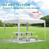 ZUN 10'x10' Folding Canopy with 4 Removable Sidewalls Outdoor Event Shelter UPF 50+ Gazebo Portable W2185P194727