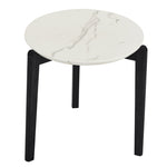 ZUN Living Room Coffee Table: Modern and stylish 24 inch round small coffee table, imitation marble W1781P178692