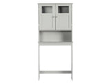 Gray MDF painted cabinet, 60*22*170cm, double door, toilet cabinet 49432269