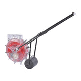 Red Manual Seeder Hand-Push Garden Seeder Roller Seeding and Fertilizer Applicator, Row Corn 75742426