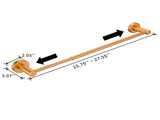 Bathroom Hardware Set, Thicken Space Aluminum 3 PCS Towel bar Set- Brushed Gold 16-27 Inches 65140933