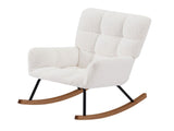 Comfy Upholstered Lounge Chair Rocking Chair with High Backrest, for Nursing Baby, Reading, Napping W876127878