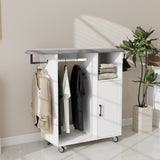 Ironing Cart with Rolling Ironing Board, Multipurpose Ironing Cabinet with Wheels, Compact Ironing W1120P217817