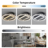 20inch Modern Leafless Ceiling Fan with Remote Control Removable and Washable, Reversible Motor W1962115178