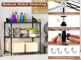 3-Tier Industrial Bookshelf with Anti-Falling Guardrails, 33 LBS Per Shelf Storage Organizer - Black 20988810
