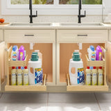 Under Sink Organizers and Storage 22" W x 21" D, 2 Tier Pull Out Cabinet Organizer with Soft Close, T3210P277245