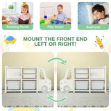 Cute Truck-shaped Organizer with Plastic Bins 49980179