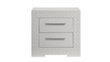 Blanca Modern Style 2-Drawer Night stand Made with Wood in White B009P243271