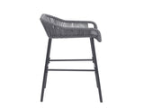 La Push Outdoor Patio Dark Gray Rope Barstool N775P176900D