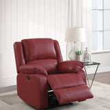 ZUN Red Pillow Top Arms Rocker Recliner B062P186515