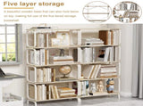 5 Tier Large Book Shelf, Bookcase Home Office Open Bookshelf,Shelves for Living Room, Office 72464849