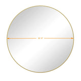 Wall Mirror 39 Inch Gold Circular Mirror Metal Framed Mirror Round Vanity Mirror Dressing Mirror, W143570512