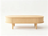 43.5" MidCentury Modern Oval LiftTop Coffee Table, Gas Strut Silent Height Adjustable Table with 3 50774105