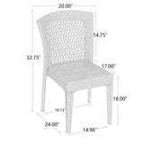 FARLEY STACKING SIDECHAIR,Set of 2,KD,GREY N762P234585E