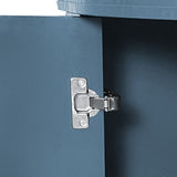 Modern Curved Sideboard 47.2-Inch Decorative Storage Cabinet Wooden Console Table Coffee Bar Cabinet W757P190337