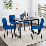 Dining Chairs Set of 4, Modern Kitchen Dining Room Chairs, Velvet Dining Chair Upholstered Cushion W578P191316