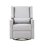 ZUN Pronto Swivel Glider Recliner with Pillow Blanco Fabric B022P174723