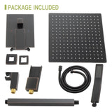 Shower System with Waterfall Tub Spout,12 Inch Ceiling Mount Square Shower System with Rough-in W124381951