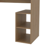 Natural Oak Computer Desk with Open Storage and Open Shelf B062P290242