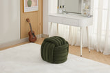 060-Chenille Fabric Modern Knot Design Ottoman Makeup Stool Footstool, Comfortable and Stylish Seat W527P239020