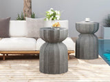13" Modern Outdoor and Indoor Waterproof Coffee Table and Side Table Set, Durable MgO Cement Design, W757P332043