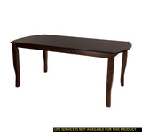 Dark Cherry Finish Simple Design 1pc Table with Separate Extension Leaf Mango Veneer Wood B01156366