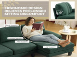 U-Shaped Convertible Sectional Sofa with 2 Chaise Lounges, 4-Seater Modular Couch with Removable & 13591689