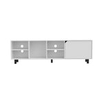 ZUN Native TV Stand for TV´s up 70", Four Open Shelves, Five Legs B128P148761