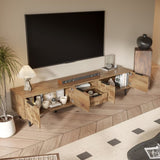 78" TV Stand for 85 75 65 Inch TV, TV Consoles for Living Room, Entertainment Center Wood TV Media N710P293272P