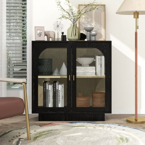 ZUN Storage Cabinet with Acrylic Door for Living Room, Dining Room, Study W688127148