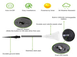4 PCS Solar Powered Color Changing Path Lights, IP44 Waterproof Auto DusktoDawn LED Lights for 33933698