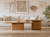 Vintage Fashion Style Square Coffee Table Set with Wood Grain Finish,for Living Room, Office and W757P235684