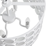 4-Light Glass Drum Shade Chandelier B03595696