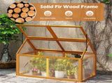 Orange Portable Garden Hot House, Sturdy Wooden Greenhouse for Vegetables Fruits Flowers 07427865