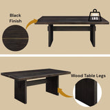 ZUN ACME Jaramillo Dining Table, Black Finish DN02695