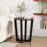 ACACIA SOLID WOOD SIDE TABLE,BROWN & BLACK COLOR N770P269891B