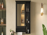 3-in-1 Bathroom Mirror Cabinet, 24-inch Wall Mounted Medicine Cabinet with Adjustable Shelf & Tower 79333181