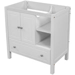 ZUN 30" Bathroom Vanity Base Only, Solid Wood Frame, Bathroom Storage Cabinet with Doors and Drawers, 89903738