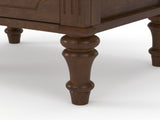 Farmhouse Nightstand with 2 Drawer, Traditional Wood Bedside Table, Wood Storage End Table with 4 W5819P523846