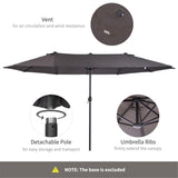 ZUN Outdoor beach umbrella/Double-Sided Market Umbrella （Prohibited by WalMart） 70999440