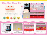 Pink Wooden Doctor Office Playset with X-ray ECG Monitor Sink Height Measurer for Toddlers 3-6 29590229