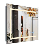 32x24inch Glossy Brushed Silver 3000-6000K LED Bathroom Mirror With Lights,Anti-Fog Dimmable Lighted GL-W2091126985