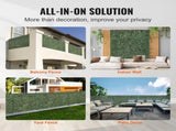 96"x72" Artificial Faux Ivy Leaf Fence Screen for Exterior Garden, Yard, Balcony, Patio 75759467