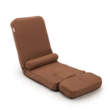 Multi-functional Foldable Sofa with Adjustable Angles and Pillow, Dark Brown W2181P293644
