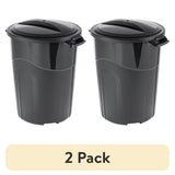 (2 pack)32 Gallon Heavy Duty Injection Molded Trash Can 73385205