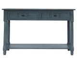 Series Console Table Traditional Design with Two Drawers and Bottom Shelf 25384136